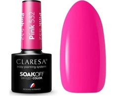 Activeshop Rožinė Ilgalaikis hibridinis nagų lakas Claresa, Rožinė 532, 5 g