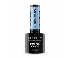 Claresa Spalvotas, išsisklaidantis UV/LED debesies hibridinis lakas „Soak Off Cloud Pastel“, 1,5 g