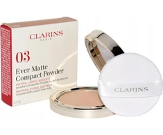 „Clarins Ever Matte“ matinio paviršiaus kompaktiška pudra, 03 šviesiai vidutinė, 10 g
