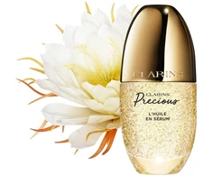 „Clarins Precious Huile En Serum“ drėkinamasis ir atkuriamasis naktinis veido serumas, 30 ml