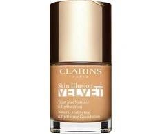 Clarins Skin Illusion Velvet natūralus matinį ir drėkinamąjį makiažo pagrindą suteikiantis makiažo pagrindas 112.3N santalas, 30 ml