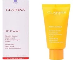 Clarins SOS Comfort maitininantis Balm Mask maitinamoji kaukė labai sausai odai su laukinių mangų sviestu, 75 ml