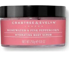 Crabtree &amp; Evelyn drėkinamasis kūno šveitiklis su rožių vandeniu ir pipirais, 220 g