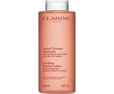 Clarins Soothing Toning Lotion Camomile &amp; Saffron Flower tonikas sausai / jautriai odai, 400 ml