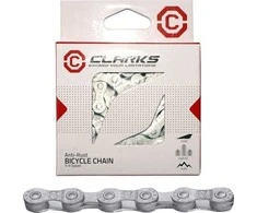 Clarks CLARKS C10AR dviračio grandinė, 10 greičių, 116 jungčių, 1/2"x11/128", jungtis, antikorozinė, sidabrinė