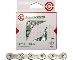 Clarks CLARK 'S YBN dviračių grandinė C10 ŠIMANO CAMPAGNOLO SRAM (10 veikia, CP 1 / 2 "x11 / 128"), long.116 nuorodos, wide.5.9mm, grandinės klipas) Sidabro standartas