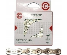 Clarks CLARKS C12 dviračio grandinė, 12 greičių, 126 jungtys, SRAM suderinama NX Eagle grupė, Link, Standartinė, Road/MTB, Sidabrinė