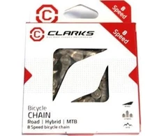 Clarks CLARKS C8E dviračio grandinė, 8 greičių, Clip, nikeliuota, Skirta E-BIKE elektriniams dviračiams, Tamsi (NAUJIENA 2025 m.)