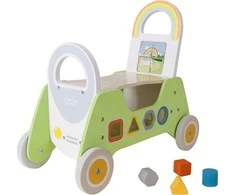Medinis važiuojamasis žaislas–stumdukas 2in1 CLASSIC WORLD Montessori