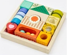 Medinės sensorinės kaladėlės su 7 funkcijomis CLASSIC WORLD Montessori