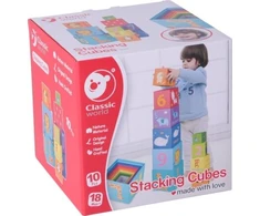 Classic World Medinė Žaislų Dėžė Blokai Edukacinė Puzlė