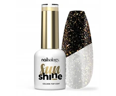 Clavier Nailsology Sun Shine brokatowy top hybrydowy Auksinis 8ml