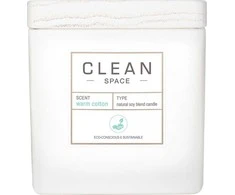 Clean Space Warm Cotton Scented Candle, 227 g