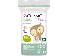 Vatos diskeliai kūdikiams „Cleanic Baby Eco“, 60 vnt.