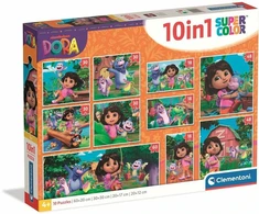 Clementoni Dėlionė 10in1 - Dora tyrinėtoja