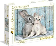 Clementoni Dėlionė 500 vnt. - Katė ir zuikis