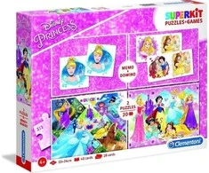 Clementoni supercolor dėlionė + domino "Disney Princess" 2x30 pcs