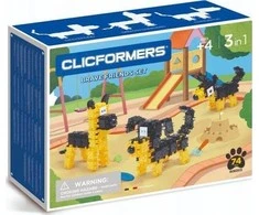Clicformers Klocki Clics toys Clics Juodi ir geltoni draugai 74el (806003)