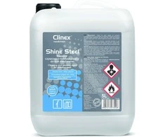CLINEX Shine Steel 5L preparatas, skirtas nerūdijančio plieno baldų ir buitinės technikos valymui ir poliravimui