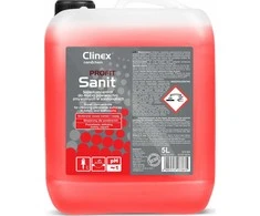 Stiprus koncentratas sanitarinių patalpų, plytelių, vonių, pisuarų, praustuvų, CLINEX PROFIT Sanit 5L valymui