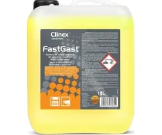 Clinex Priemonė riebiems nešvarumams virtuvėje, skirta gartraukiams, stalviršiams, grindims ir sienoms valyti CLINEX FastGast 5L Priemonė riebiems nešvarumams virtuvėje valyti gartraukiams, stalviršiams, grindims ir sienoms CLINEX FastGast 5L
