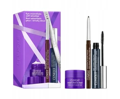 Clinique Eye Essentials: Soft Smolder rinkinys – tūsas blakstienoms 6 ml + akių pieštukas 0.14 g + kremas po akimis 5 ml