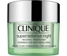 Clinique Superdefense Night Recovery Moisturizer atstatantis naktinis veido kremas sausai / mišriai odai, 50 ml
