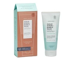 „Clinique VOESH_Sugar Scrub + Bubble Wash“ šveitiklis „Clean Ocean“ 210 g
