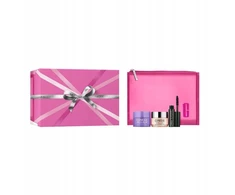 Clinique Eye Favorites rinkinys: akių kremas 15 ml + valomasis balzamas 15 ml + blakstienų tušas 3,5 ml + kosmetikos krepšelis
