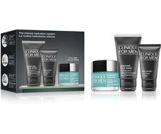 „Clinique The Intense Hydration System“ kompleksinis veido kremas 50 ml + veido šveitiklis 30 ml + veido prausimosi gelis 50 ml