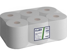 „Cliro“ didelis tualetinio popieriaus ritinėlis, 2 sluoksnių, 135 m, 12 ritinėlių – 75 % baltos spalvos
