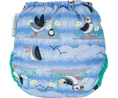 Close Caboo daugkartinės sauskelnės Pop-in AIO Mėlyna Puffin 4.5-16 kg, 1 vnt.