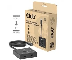Club 3D USB-C vaizdo jungiklis, 2 portai