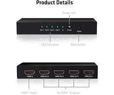 Club 3D CLUB3D HDMI 2.0 UHD skirstytuvas, 4 prievadai