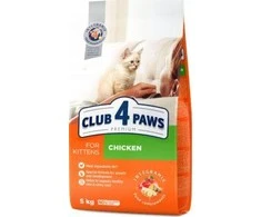 Visavertis sausas pašaras kačiukams CLUB 4 PAWS PREMIUM su vištiena, 5kg