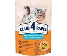 Club 4 Paws Sensitive Digestion konservai katėms su vištiena padaže jautriam virškinimui, 80 g