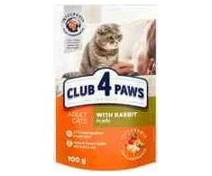 Club 4 Paws konservai katėms su triušiena drebučiuose, 100 g