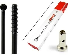 Cn Spoke Cn Stipinai Stipinai CNSPOKE STD14 2.0-2.0-2.0 nerūdijantis plienas 222mm juodas + 144vnt speneliai - CN-STD222C