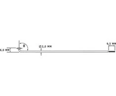 Cn Spoke Cn Stipinai Stipinai CNSPOKE STD14 2.0-2.0-2.0 nerūdijantis plienas 222mm juodas + 144vnt speneliai - CN-STD222C