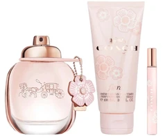 Rinkinys „Coach“: gėlių kvapo vanduo moterims, 90 ml + gėlių kvapo vanduo moterims 7,5 ml + gėlių kvapo kūno losjonas visam kūnui, 100 ml