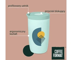 „Coffee Format“ baltas termosas su augalų motyvu 350 ml