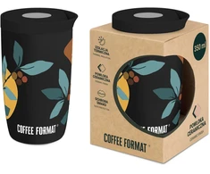 Coffee Format Juodas termosas su augalų motyvu 350 ml