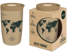 Coffee Format Coffee Format Ruda kubek termiczny su motywem mapy świata 350 ml