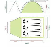 Coleman Darwin 3 Plus stovyklavimo palapinė
