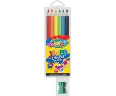 Colorino Kids Jumbo pieštukinės kreidelės, 6 spalvos + drožtukas