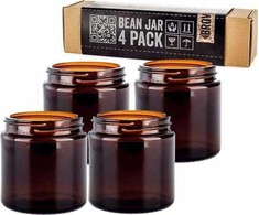 Kavamalė Comandante Comandante Bean Jar Brown Glass - Ruda słoik na zmieloną kawę - 4 sztuki