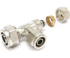 Comap Clamp trišakis raudonas (su varžtais) - 20-16-16 TurboSKIN COMAP