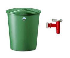 Stefanplast Vanduo barrel 310L with lid and tap Ø80x93cm