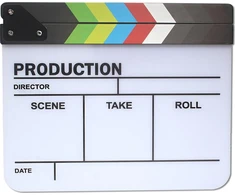 Commlite FILM CLAPS 30x25cm / Balta / Markeriams - Žymekliai