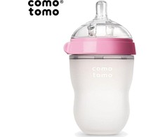 Comotomo: buteliukas nuo pilvo dieglių 250 ml Rožinis 250P-EN